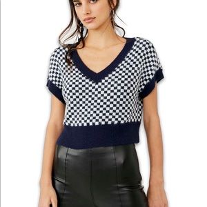 Free People Oversized Checkered “Through the Motions” Vest